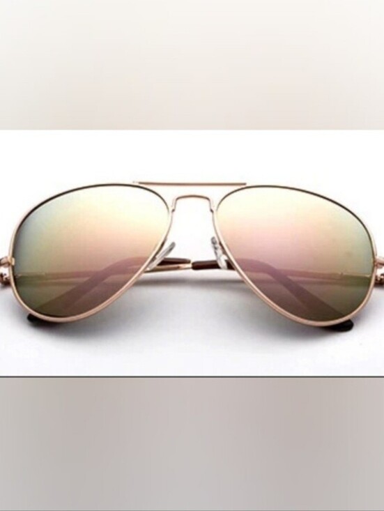 Source Unknown Other - Rose Gold Aviator Unisex Mirrored Sunglasses